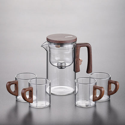 Glass Teapot with Magnetic Infuser Filter | Heat-Resistant Tea Brewing Set (520ml / 720ml)