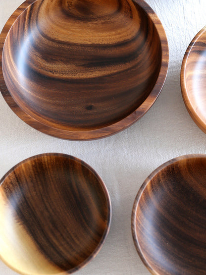 Natural Wooden Salad & Fruit Bowl – Home & Restaurant Serving Bowl