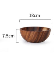 Natural Wooden Salad & Fruit Bowl – Home & Restaurant Serving Bowl