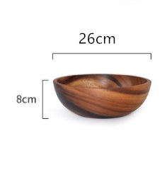 Natural Wooden Salad & Fruit Bowl – Home & Restaurant Serving Bowl