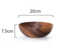Natural Wooden Salad & Fruit Bowl – Home & Restaurant Serving Bowl