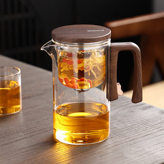 Glass Teapot with Magnetic Infuser Filter | Heat-Resistant Tea Brewing Set (520ml / 720ml)