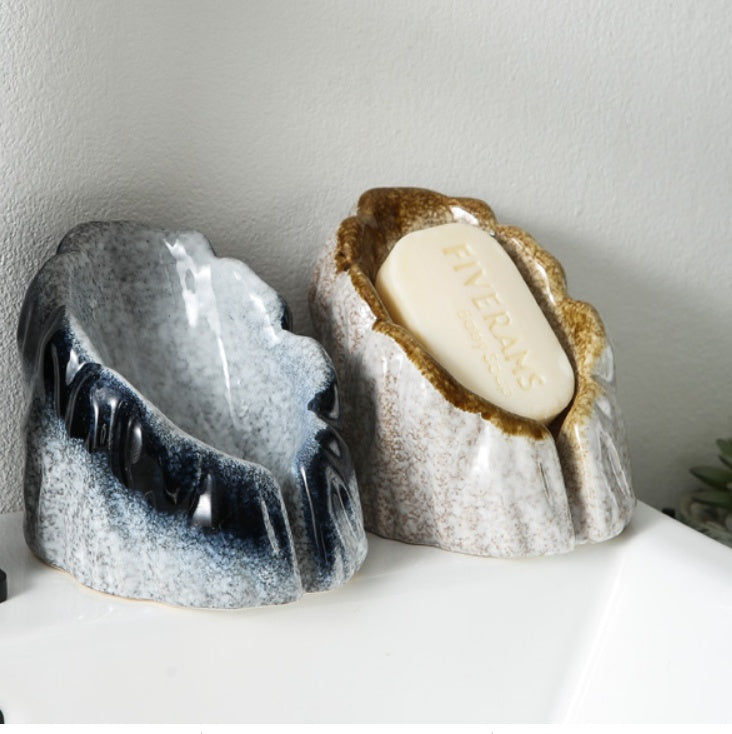 Minimalist Ceramic Drain Soap Holder