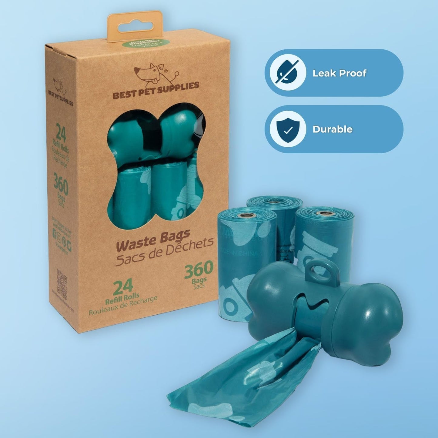 Pet Waste Bag (Set of 24 Rolls with Bag)
