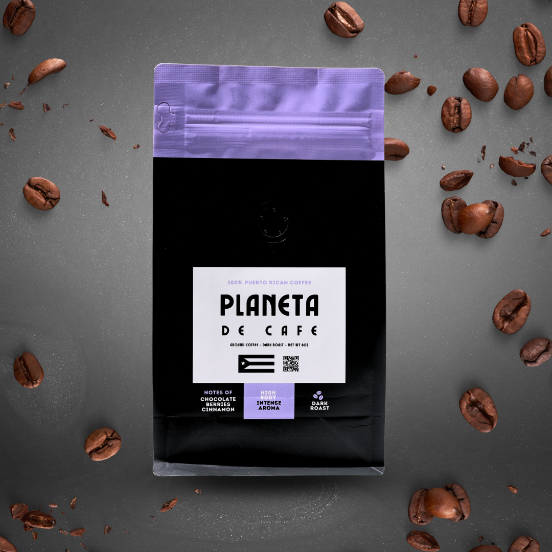 Puerto Rican Dark Roast Coffee - Whole Bean (8 Oz)