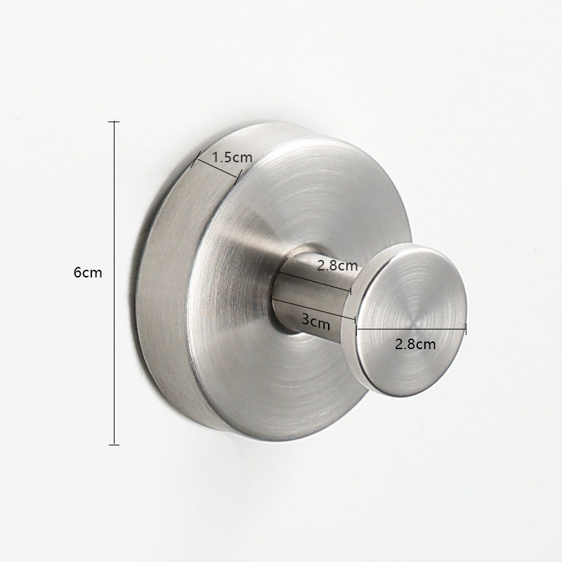 Stainless Steel Suction Cup Wall Hook | No-Drill Bathroom & Kitchen Organizer