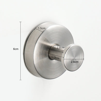 Stainless Steel Suction Cup Wall Hook | No-Drill Bathroom & Kitchen Organizer