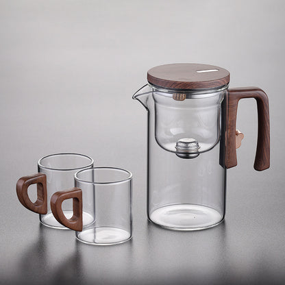 Glass Teapot with Magnetic Infuser Filter | Heat-Resistant Tea Brewing Set (520ml / 720ml)