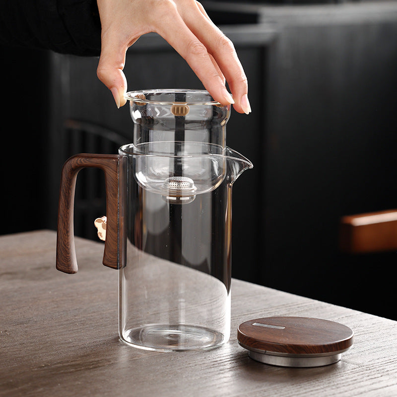 Glass Teapot with Magnetic Infuser Filter | Heat-Resistant Tea Brewing Set (520ml / 720ml)