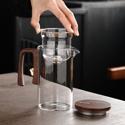 Glass Teapot with Magnetic Infuser Filter | Heat-Resistant Tea Brewing Set (520ml / 720ml)