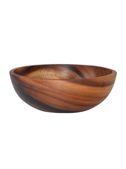 Natural Wooden Salad & Fruit Bowl – Home & Restaurant Serving Bowl