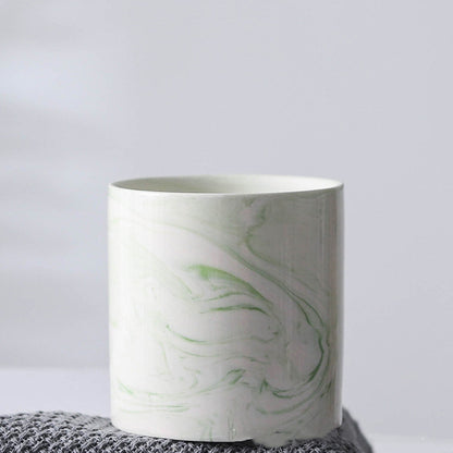 Modern Marbled Ceramic Plant Pot – Indoor Planter for Succulents & Flowers