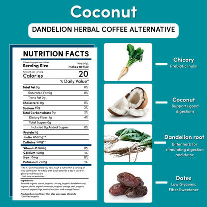 Dandelion Coconut Herbal Coffee