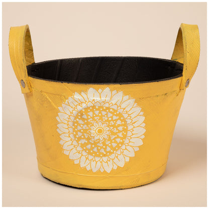 Hand Painted Folklore Recycled Rubber Planter