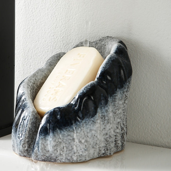 Minimalist Ceramic Drain Soap Holder