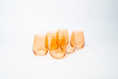 Creamsicle - Stemless Colored Wine Glass