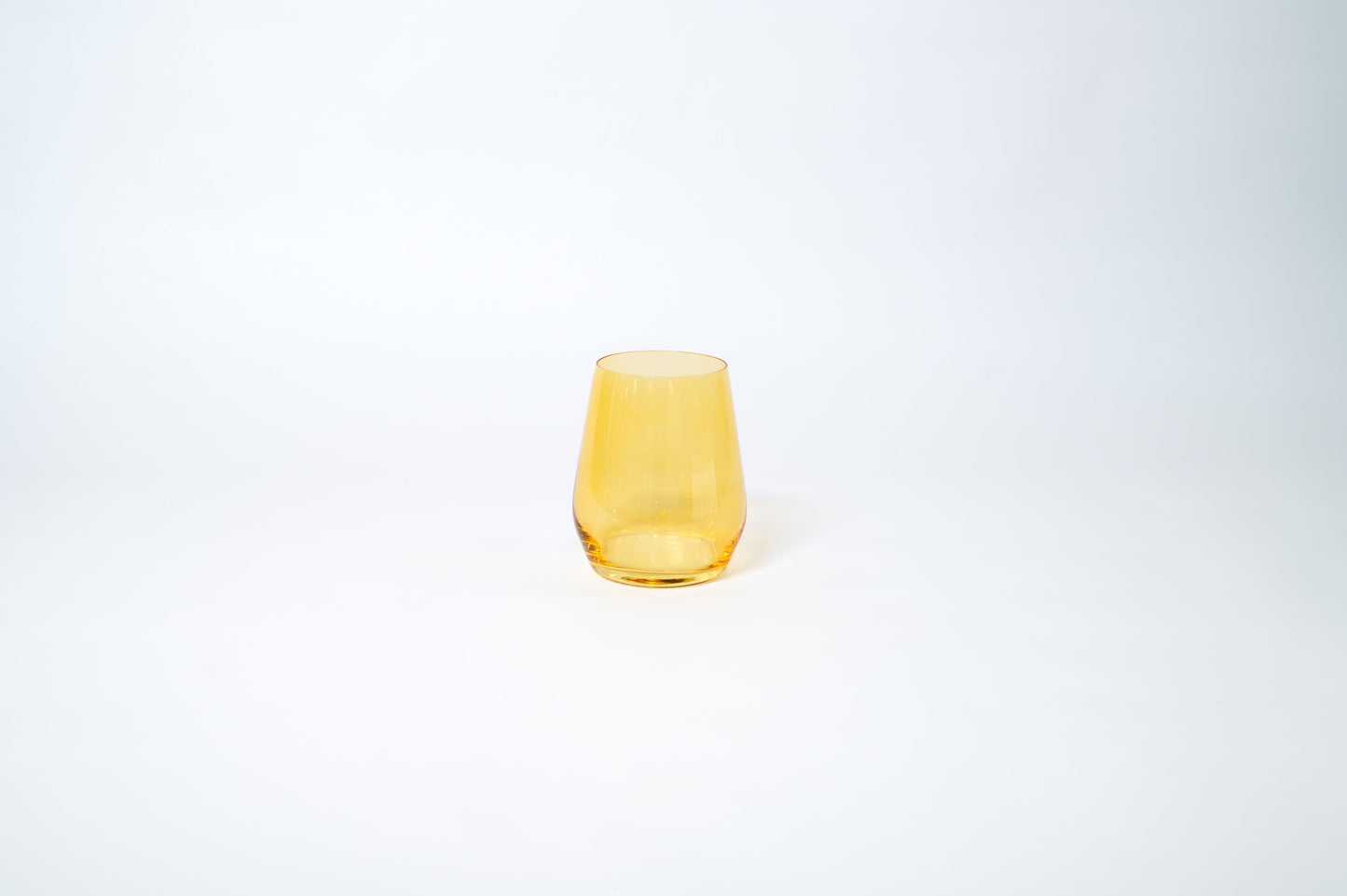 Sunshine Yellow -  Stemless Colored Wine Glass