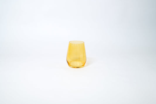 Sunshine Yellow -  Stemless Colored Wine Glass