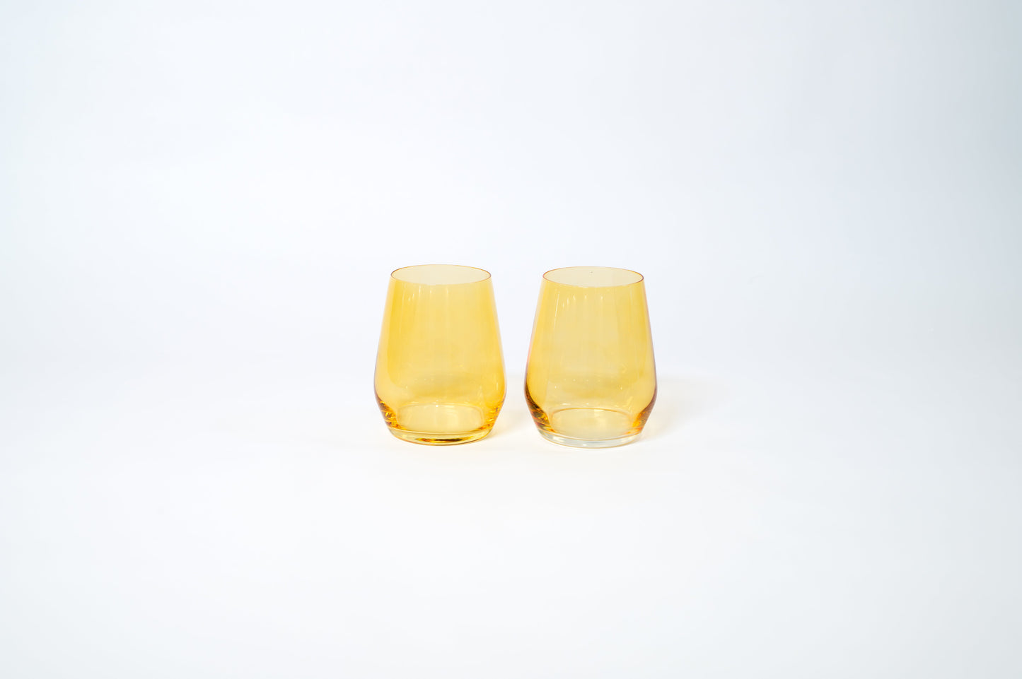 Sunshine Yellow -  Stemless Colored Wine Glass