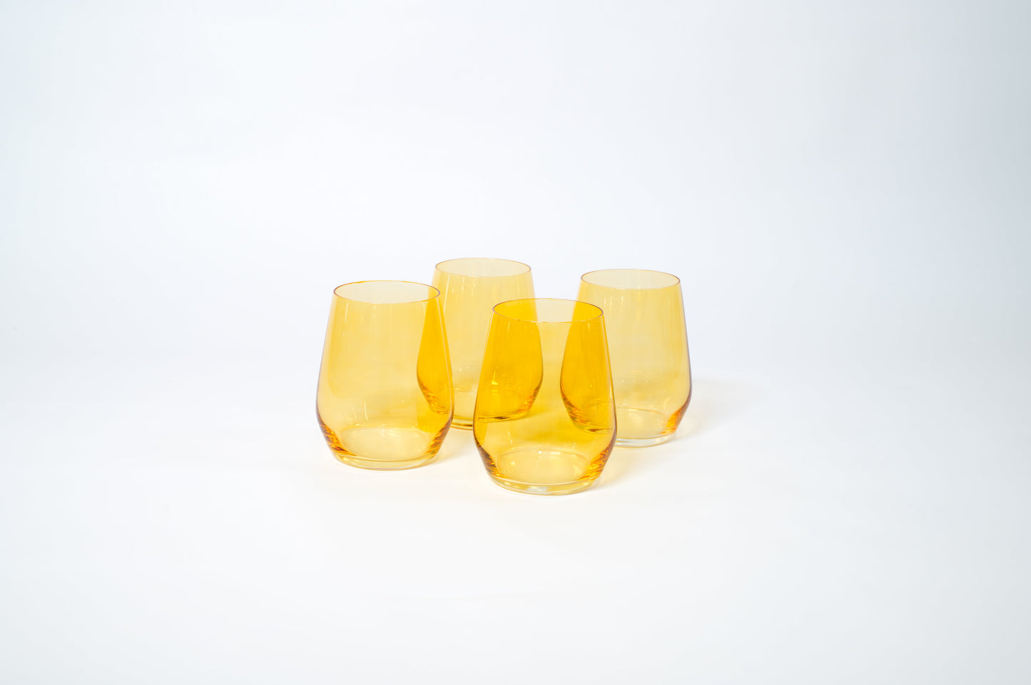 Sunshine Yellow -  Stemless Colored Wine Glass