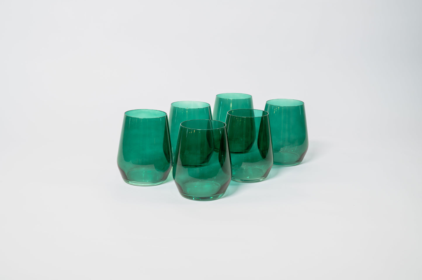 Emerald Green - Stemless Colored Wine Glass