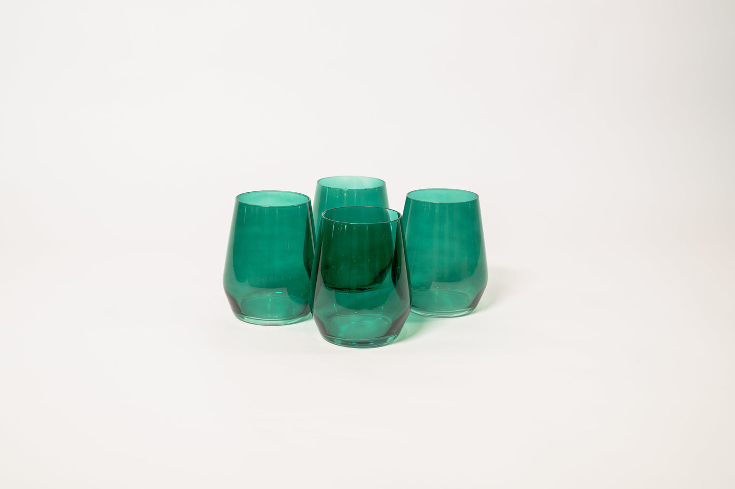 Emerald Green - Stemless Colored Wine Glass