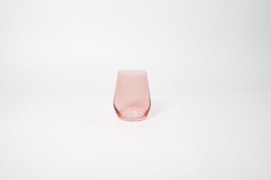 Tickle Me Pink - Stemless Colored Wine Glass