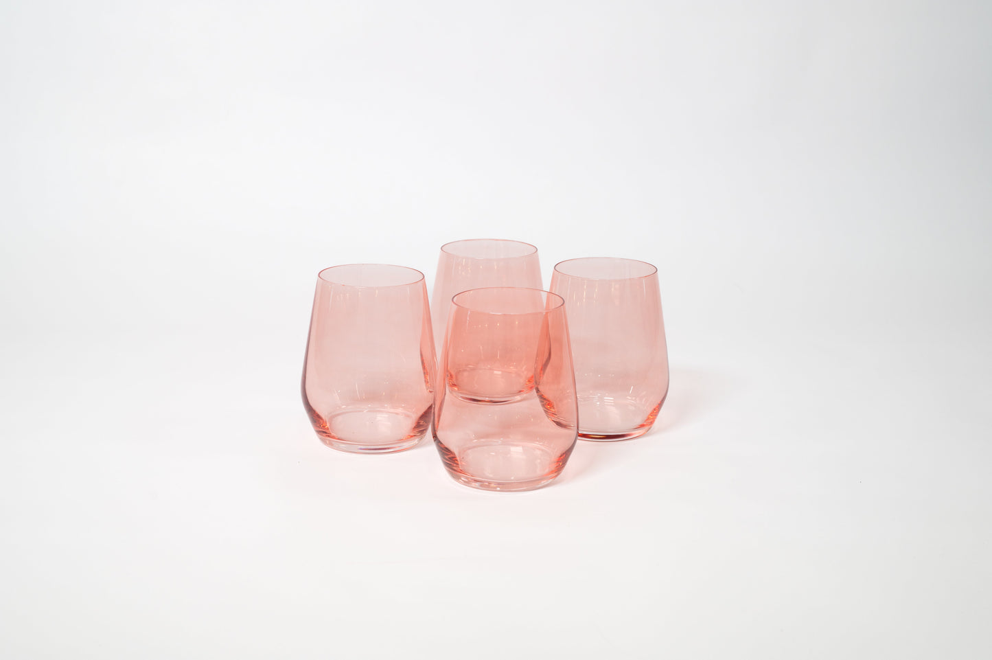 Tickle Me Pink - Stemless Colored Wine Glass