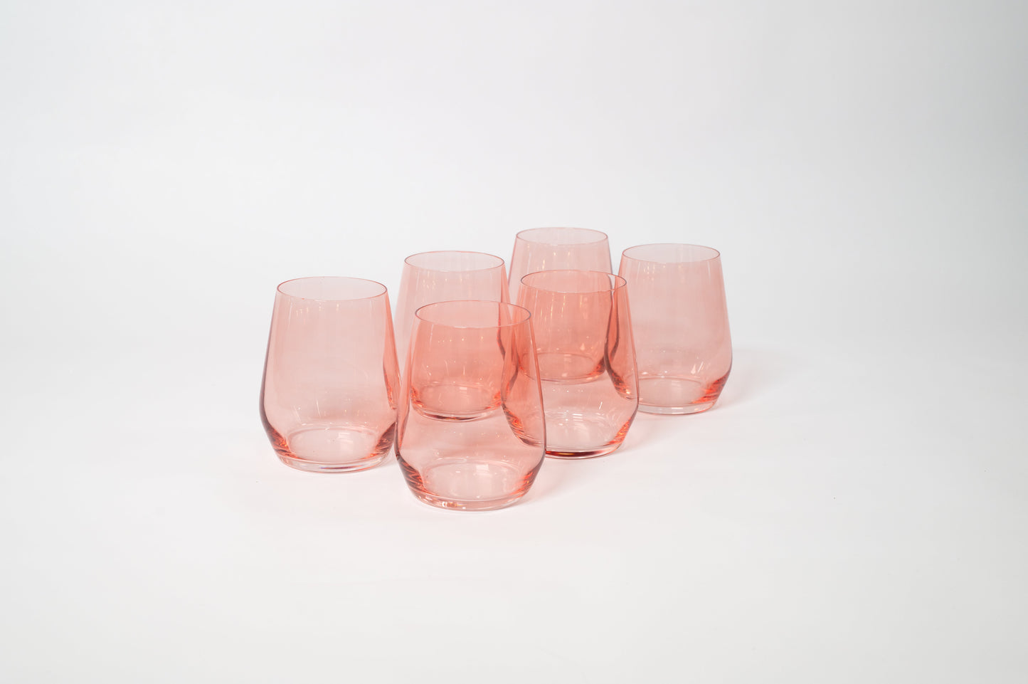 Tickle Me Pink - Stemless Colored Wine Glass