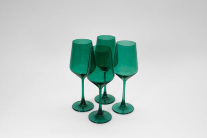 Emerald Green - Stemless Colored Wine Glass