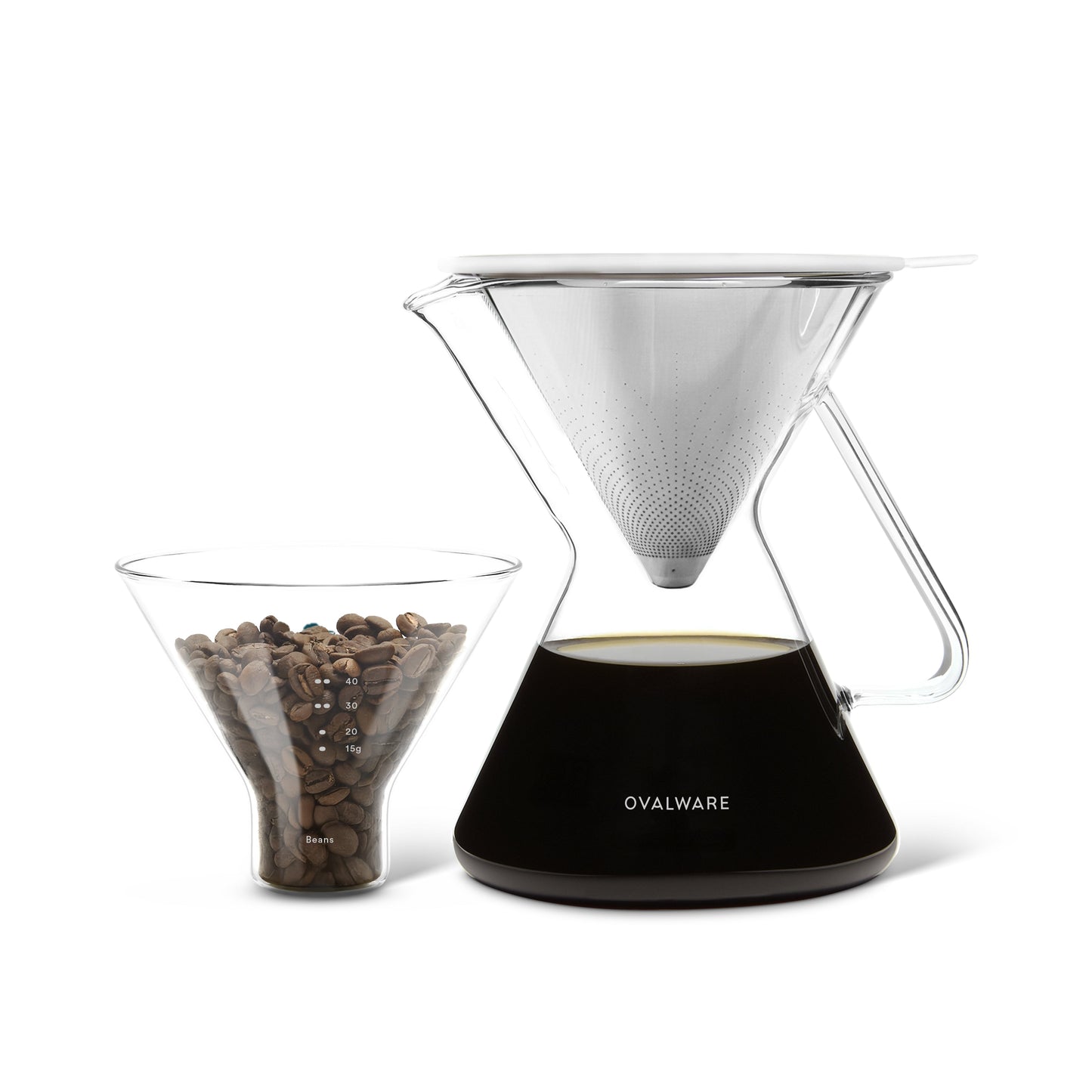 Pour Over Coffee Maker with Filter - 500ml/17oz