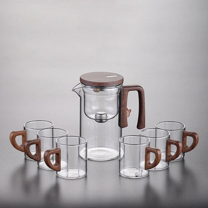 Glass Teapot with Magnetic Infuser Filter | Heat-Resistant Tea Brewing Set (520ml / 720ml)