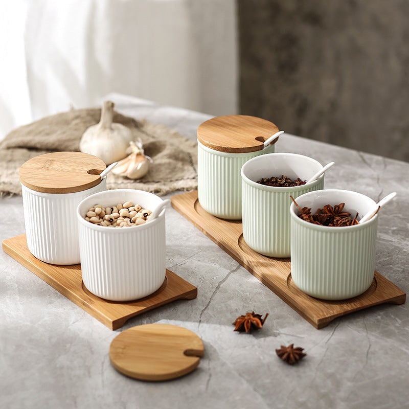 Nordic Ceramic Kitchen Storage Jar Set