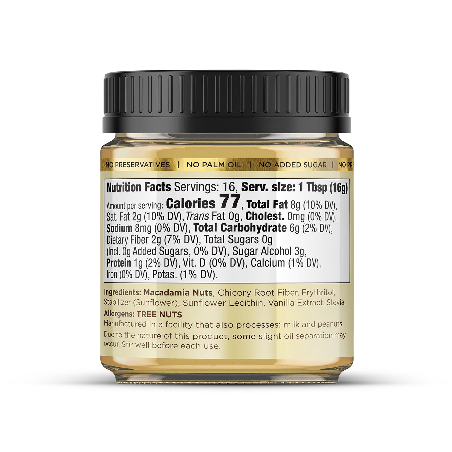 Macadamia Nut Butter White Chocolate Flavor  (1 Flavor, 1 Jar)