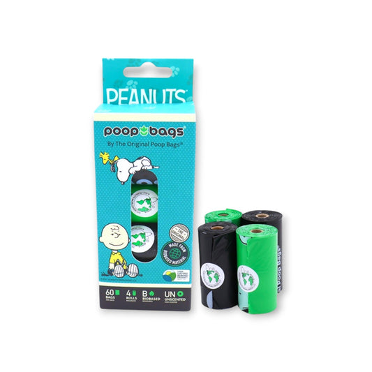 Pet Poop Bags | Peanuts® Bio-Based | 60 ct | USDA Certified | 4 Rolls