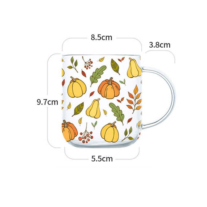 Borosilicate Cartoon Tumbler - Mushroom, Pumpkin, Lemon